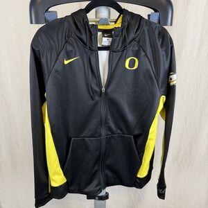 NIKE dri-fit Oregon ducks hoodie full zip Black & Yellow Jacket size M